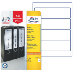 Photo Etiquettes Dos de classeur 61 x 192 mm - Extra Blanc AVERY