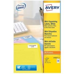 Mini-étiquettes - 22 x 12,7 mm - Blanc AVERY L7653