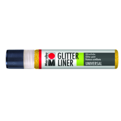 Photo MARABU Glitter-Liner 18030009519 : Peinture pour textile - Jaune brillant