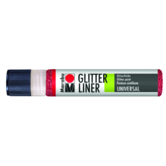 Photo MARABU Glitter-Liner 18030009538 : Peinture pour textile - Rubis brillant
