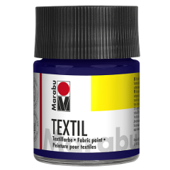 Photo MARABU : Peinture pour textile clair - 50 ml - Bleu foncé
