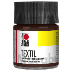 Photo MARABU : Peinture pour textile clair - 50 ml - Marron foncé