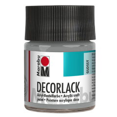 Photo MARABU : Vernis acrylique - Decorlack - Argent métallique