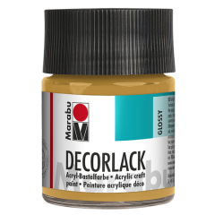 Photo MARABU : Vernis acrylique - Decorlack - 50 ml - Or métallique