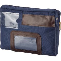 Sac Navette à soufflet avec zip - 270 x 185 mm - Bleu : ALBA Modèle