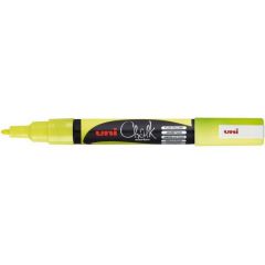 Marqueur à craie Jaune fluo - Pointe 0,9-1,3 mm Uni-Ball Chalk PWE3MS J FLUO