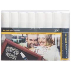 Feutre à craie liquide 7 - 15 mm - Blanc : SECURIT Lot de 8 Image