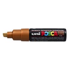 UNI-BALL : Marqueur peinture Posca PC 8K - Pointe biseautée de 8 mm - Bronzé - PC-8K BR