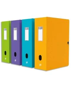 Boite de classement Memphis avec bouton - 80 mm - Assortiment : OXFORD Modèle