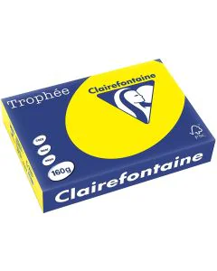 Ramette de papier Trophée de 250 feuilles A4 160g - Jaune tournesol : CLAIREFONTAINE Visuel