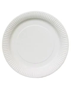 Assiette jetable en carton - Diamètre de 230 mm : PAP STAR Pure Lot de 100 Visuel