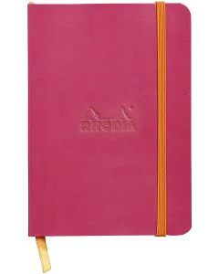 Carnet souple RHODIARAMA - 144 pages lignées A6 - Rose framboise : RHODIA 117312C
