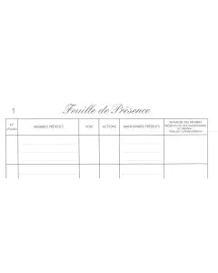 Feuilles de Présence aux assemblées Société ELVE 11744