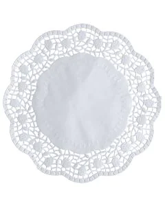 Photo Napperon en papier - Rond - 180 mm - Blanc PAP STAR