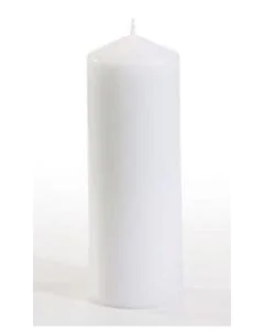 Bougie cylindrique - Blanc 60 mm : PAP STAR photo