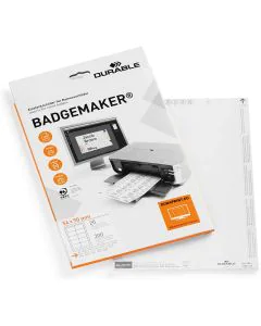 Bristols PC pour Badges - 90 x 54 mm : DURABLE Lot de 200 Visuel