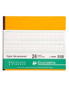EXACOMPTA  : Registre - 24 colonnes sur 2 pages16240E - 270 x 320 mm (journal comptable) Couverture