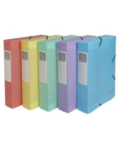 Boîte de classement Cartobox - Dos 60 mm - Assortiment Pastel : EXACOMPTA assort