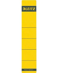 Photo Etiquettes Dos de classeur - 61 x 285 mm - Jaune : LEITZ Lot de 10 - 1640-00-15