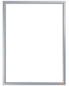 Cadre porte affiche en aluminium - 339 x 463 mm - A3 - Argent : NOBO image