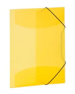 Chemise à élastiques A4 en PP translucide - Jaune : HERMA image