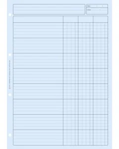 BLOC AUDIT Bleu 3 colonnes - Feuille de travail ELVE 2632