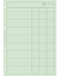 Bloc audit Vert 3 colonnes - Feuille de travail ELVE 2633