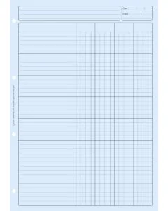 BLOC AUDIT BLEU : 4 colonnes avec en-tête (ELVE 2642) Feuille de travail
