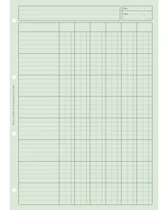 Bloc Audit Vert à 6 colonnes - Feuille de travail ELVE 2663
