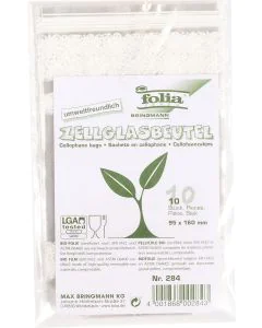 Sachet en cellophane imprimé - Dentelle - 95 x 160 mm : FOLIA Lot de 10 Visuel