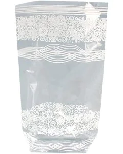 Sachet en cellophane imprimé - Dentelle - 115 x 190 mm : FOLIA Lot de 10 Modèle