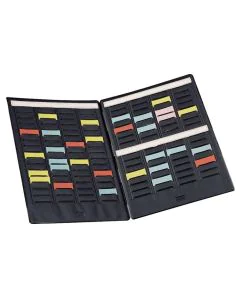 Photo Mini planning portable pour fiches T - Indice 1,5 - Pliable - 4 colonnes : NOBO 3084000