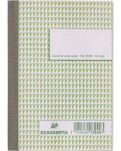 3240E Exacompta Manifold Quadrillé - Autocopiants Dupli - 148 x 105 mm