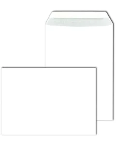 Pochettes d'expédition autocollantes sans fenêtre - 162 x 229 mm - Blanc : MAIL MEDIA Lot de 50 Visuel