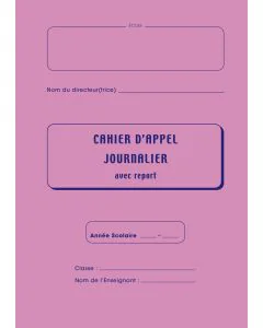 Cahier d'appels journaliers 36286 ELVE : Lot de 5 
