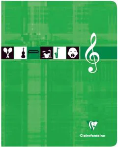 Cahier de Musique - 170 x 220 mm - 56 pages : CLAIREFONTAINE Visuel