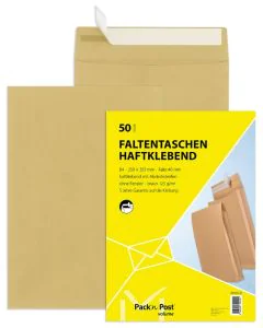 Pochettes d'expédition à soufflets - 250 x 353 mm - Marron : MAIL MEDIA Lot de 50 Visuel