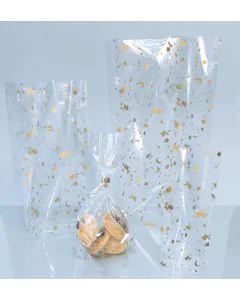 Sachet transparent avec fond - Motifs de Noël - 145 x 235 mm : FOLIA Lot de 10 Modèle