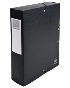 Boîte de classement Carte lustrée - Dos 80 mm - Noir EXACOMPTA Exabox Image