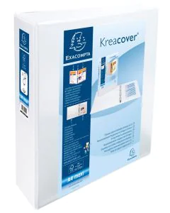 EXACOMPTA 51825E  Classeurs personnalisables avec 3 pochettes - Blanc - Dos de 86 mm