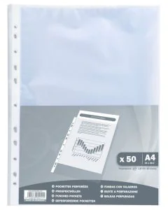 Pochettes perforées - A4 - Ouverture haut EXACOMPTA Lot de 50 Image
