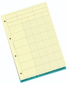 EXACOMPTA Bloc Audit - Jaune - 4 colonnes avec en-tête 5704E