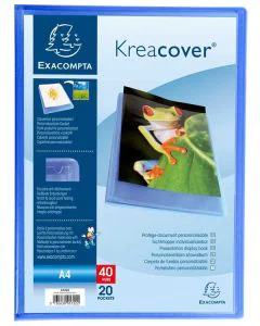 Protège-documents personnalisables de 40 vues - EXACOMPTA 5722E Bleu modèle