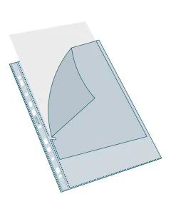 Lot de 100 Pochettes perforées Stop Doc - A4 - Ouverture en coin : EXACOMPTA Visuel