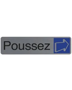 Plaque adhésive de signalisation - Poussez : EXACOMPTA image