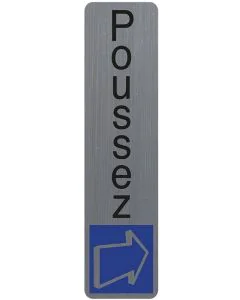 Plaque verticale adhésive de signalisation - Poussez : EXACOMPTA image