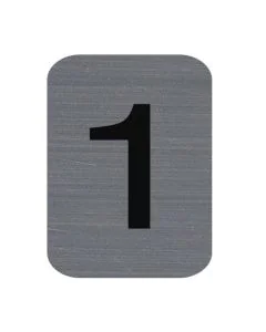 Plaque verticale adhésive de signalisation à chiffre - 1 : EXACOMPTA image