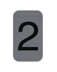 Plaque verticale adhésive de signalisation - Chiffre 2 : EXACOMPTA image