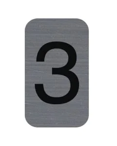 Plaque verticale adhésive de signalisation - Chiffre 3 : EXACOMPTA image