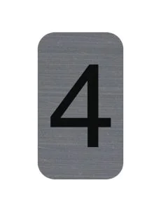 Plaque verticale adhésive de signalisation - Chiffre 4 : EXACOMPTA image
